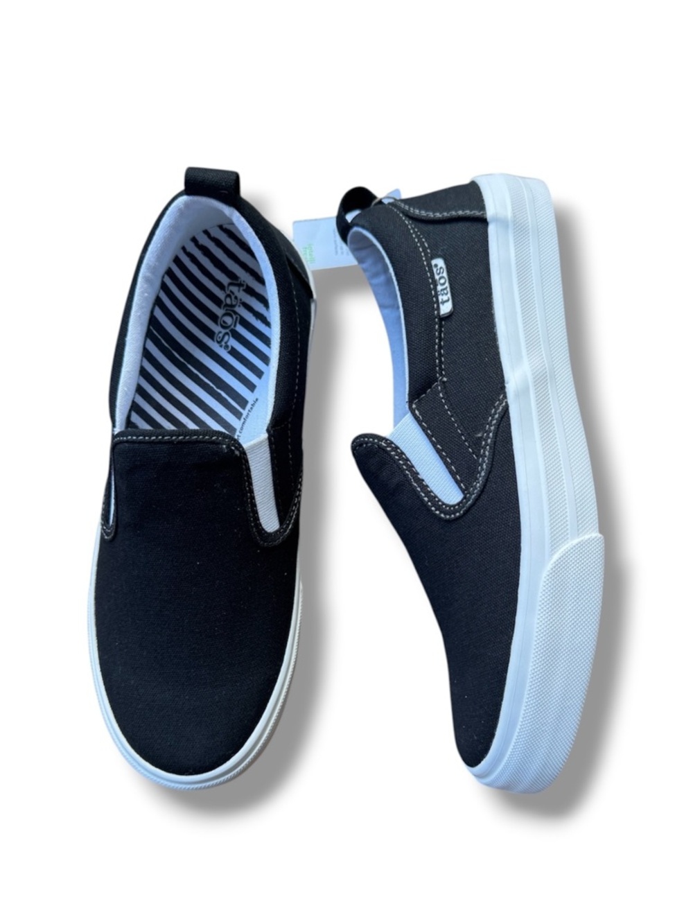 Taos Womens Black Slip-On Sneakers